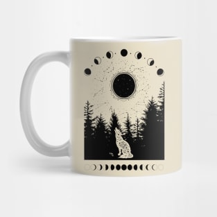 Celestial Howling Wolf Mug